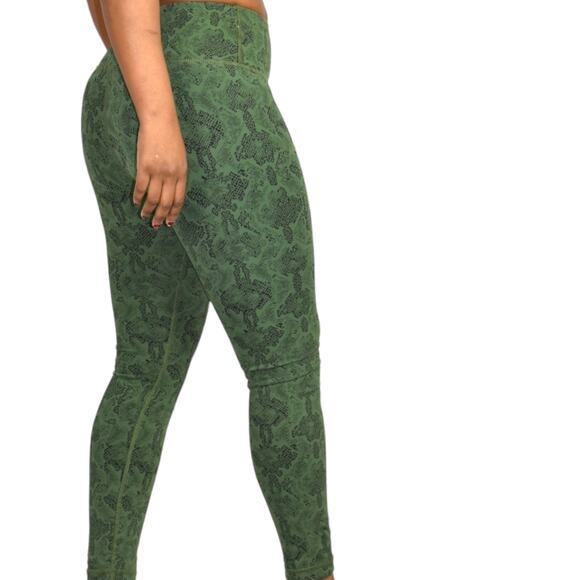 Vimmia Snake Print Leggings Green Python High Waist Stretch Activewear Small - Picture 7 of 14